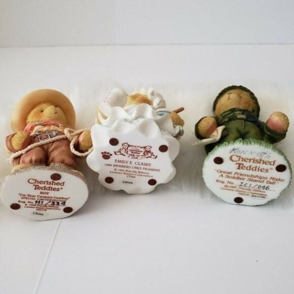 Cherished Teddies Collection Lot 2 figurines Cowboy & Emily bears - Picture 5 of 7